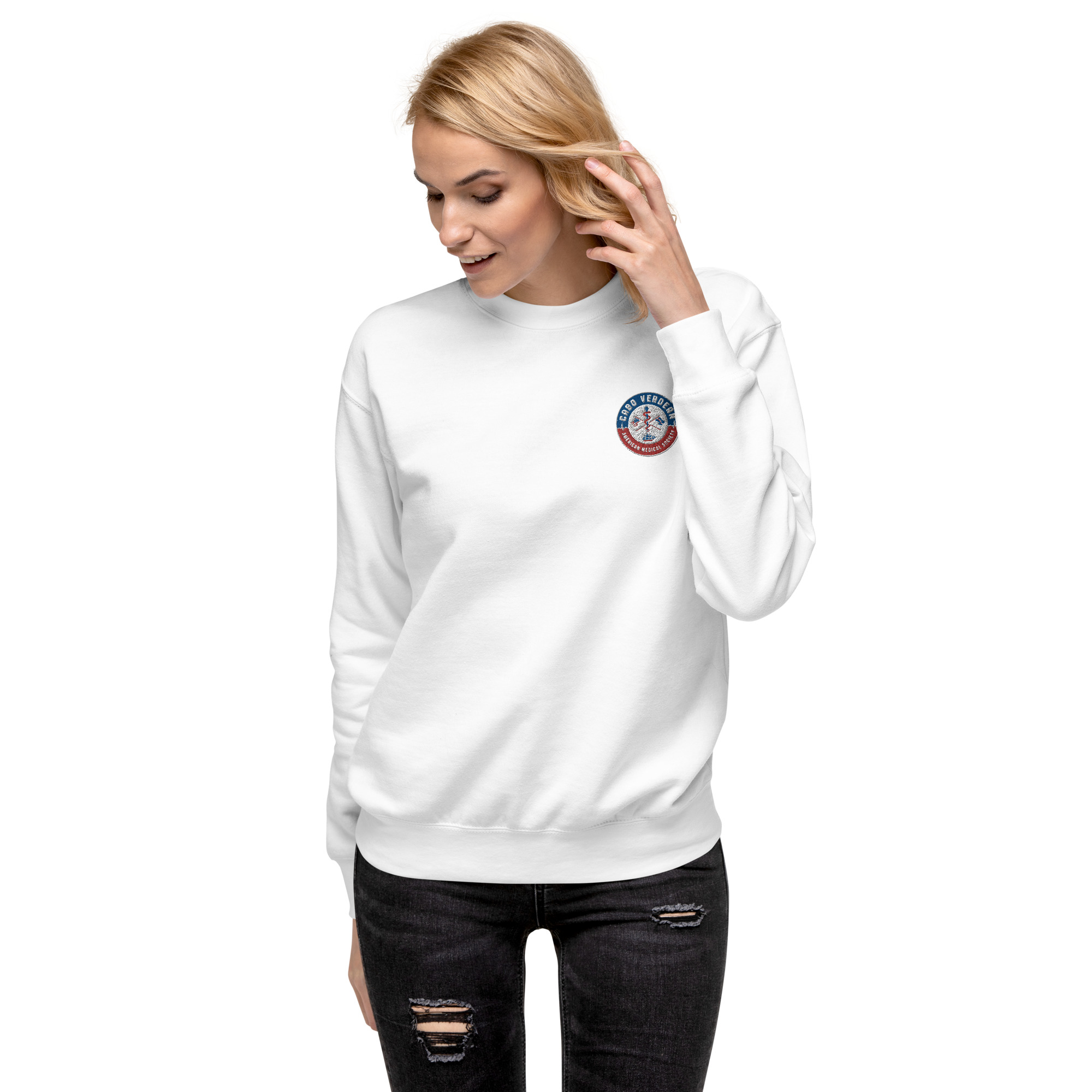 CVAMS Embroidered logo Unisex Premium Sweatshirt – Cabo Verdean